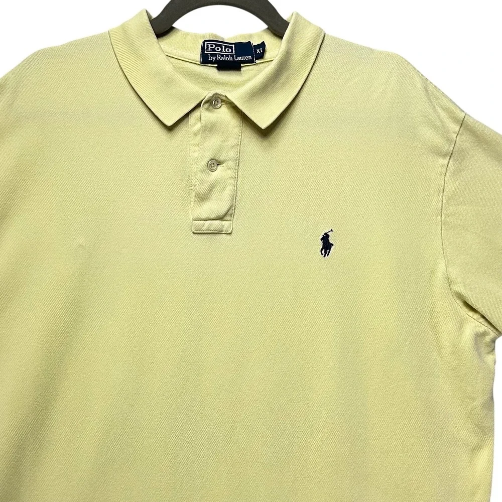 Vintage Polo Ralph Lauren Polo Shirt Mens XL Yellow Preppy Quiet Luxury